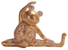 Διακοσμητικό Αντικείμενο Επιτραπέζιο Yoga Frog 1 022498 25,8x11,6xH18,7cm Gold Polyresin