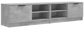 vidaXL Έπιπλα Τηλεόρασης 2 τεμ. Γκρι Σκυρ. 80x35x36,5 εκ. Επεξ. Ξύλο