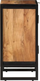 vidaXL Ντουλάπι Μπάνιου Επιτοίχιο 40x30x60 εκ. Μασίφ Ακακία/Σίδερο