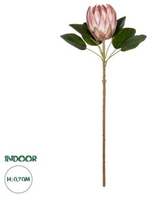 GloboStar® Artificial Garden PINK KING FLOWER BRANCH 21300 Τεχνητό Διακοσμητικό Κλαδί KING FLOWER Ρόζ Y70cm