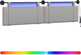 vidaXL Κεφαλάρι κρεβατιού κρεμαστό Σκίουρος Γκρί Ύφασμα