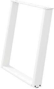 vidaXL Πόδια Τραπεζαρίας σε Σχήμα U 2 τεμ. Λευκά 70x(72-73) εκ. Ατσάλι