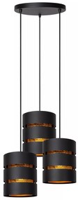 Φωτιστικό Κρεμαστό Lucide 21433-13-30 ROSAS Μαύρο Ματ (Black Mat)|Χρυσό Χρώμα (Gold Coloured)