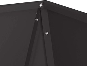 vidaXL Γλάστρα Μαύρο 30 x 30 x 75 εκ Ατσάλι