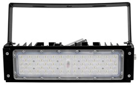 GloboStar GOLIATH 90100-1 LED Προβολέας Γηπέδου - Φωτιστικό Tunnel 50W 8000LM 75°*135° AC 100-277V IP65 Μ32 x Π12 x Υ9cm Ψυχρό Λευκό 5000K - MeanWell Driver &amp; LumiLEDs Chip - 5 Χρόνια Εγγύηση