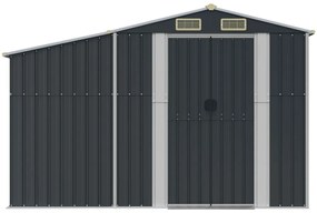 vidaXL Αποθήκη Κήπου Ανθρακί 277x365,5x179 εκ. από Γαλβαν. Ατσάλι