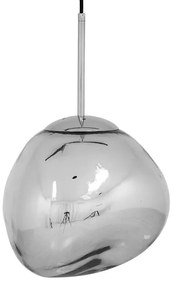 01460 GloboStar® GLOBOSTAR® DIXAR 01460 Μοντέρνο Κρεμαστό Φωτιστικό Οροφής με Ντουί 1 x E27 AC 220-240V IP20 - Ασημί - Μ28 x Π28 x Υ40cm