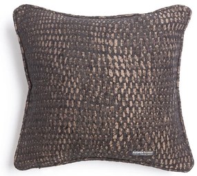 Μαξιλαροθήκη Διακοσμητική Ismaros Black-Choco Ραφή Γκανς Aslanis Home 45X45 Βαμβάκι-Chenille
