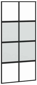 vidaXL Σετ συρόμενης πόρτας με υλικό μαύρο 102,5x205 cm