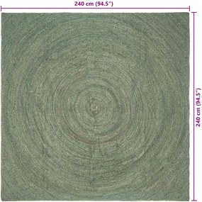 vidaXL Χαλιά χώρου Λαδί 240 x 240 cm Γιούτα