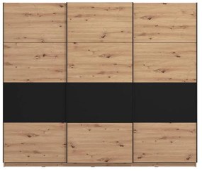 Ντουλάπα Sardinia 270 Artisan Oak - Μαύρο 262.5x65.5x224 εκ. 262.5x65.5x224 εκ.