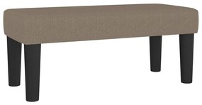 vidaXL Κρεβάτι Boxspring με Στρώμα Taupe 90x200 εκ. Υφασμάτινο