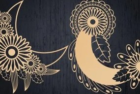 Intra απο ξύλο plywood 3mm-4mm πάχος – Διακόσμηση τοίχου Moon Δίασταση  40x30 cm INTRAFABR-37306903