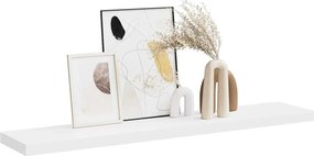 vidaXL Ράφι Τοίχου Άσπρο 120x23,5x3,8 εκ. MDF
