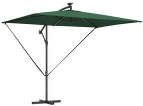 vidaXL Ομπρέλα Cantilever Banana Πράσινο 294 x 200 x 254 εκ.