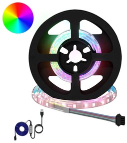 vidaXL Λωρίδα LED 2 pcs Μαύρο και Διαφανές 450 χλστ