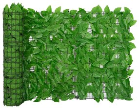 Διαχωριστικό Βεράντας με Φύλλα Πράσινο 600 x 75 εκ. - Πράσινο