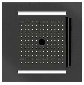 Almar Black Brushed PVD Κεφαλή Χρωματοθεραπείας εντοιχισμού οροφής 3 ροών