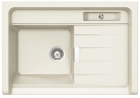 Macart Largo M-100 Υποένθετος Γρανιτένιος Νεροχύτης Avorio (Μπέζ)