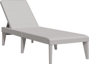 vidaXL Ξαπλώστρα Γκρι 186 x 60 x 29 από Πολυπροπυλένιο