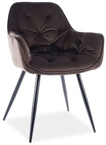 CHERRY VELVET CHAIR ΜΑΥΡΟ ΠΛΑΙΣΙΟ / ΚΑΦΕ BLUVEL48 DIOMMI CHERRYVCBR DIOMMI-80-1765