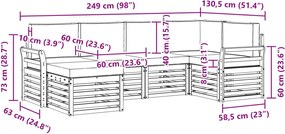 vidaXL Σειρά Καναπέ Εξωτερικού 6 pcs Λευκό και Κρεμ Πολυεστέρας