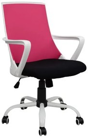 ΚΑΡΕΚΛΑ ΓΡΑΦΕΙΟΥ MALFOI HM1053.05 ΡΟΖ MESH &amp; ΠΟΔΙ ΜΕΤΑΛΛΙΚΟ 58x59x103 εκ.