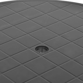 vidaXL Τραπέζι Κήπου Ανθρακί 89 εκ. Πλαστικό