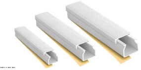 LINEME 33-0520010 Κανάλι Αυτοκόλλητο Διανομής Καλωδίων Λευκό 2 m × 20 × 10 mm