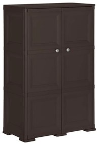 vidaXL Πλαστικό Ντουλάπι Καφέ 79 x 43 x 125 εκ. με Σχέδιο Ξύλου