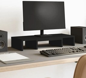 vidaXL Βάση Οθόνης Ρυθμιζόμενο Μαύρο 60x24x10,5 εκ. από Επεξ. Ξύλο