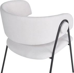 Πολυθρόνα Rachele I pakoworld μπεζ ύφασμα-πόδι μαύρο μέταλλο 52x65x79εκ