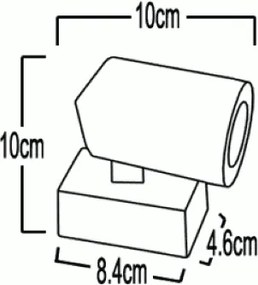 Εξωτερικό Σποτ Down για Τοίχο ΤΥ0411 Ασημί