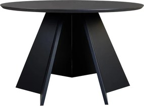 Τραπέζι Bibble MDF σε μαύρη απόχρωση Φ120x76εκ 120x120x76 εκ.