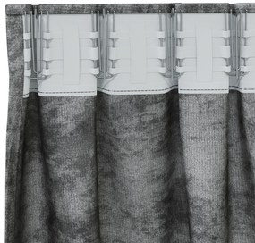 vidaXL κουρτίνες  2 τεμ με τσέπες ράβδου Γκρι 225x140 εκ