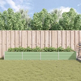 vidaXL Γλάστρα Παστέλ Πράσινο 385 x 100 x 45 εκ Γαλβανισμένος Χάλυβας