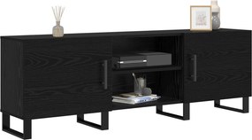 vidaXL Ντουλάπι TV 150 x 30 x 50 cm Μαύρη Οξυά Επεξεργασμένο Ξύλο