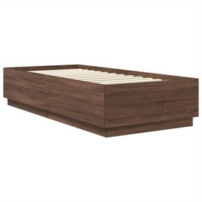 vidaXL Σκελετός Κρεβατιού Καφέ δρυς 70 x 190 cm Επεξεργασμένο ξύλο