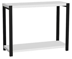 Table shelf Lerf white melamine-black metal 45x17x35cm 45x17x35 εκ.