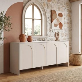 Μπουφές Aurelia Megapap χρώμα κρεμ 180x45x80εκ.