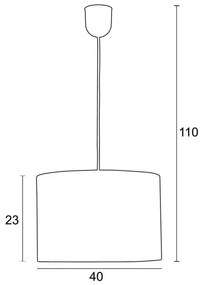 Κρεμαστό Φωτιστικό Οροφής E27 IP20 40cm Arkolight-Ρ423-4/40-Γκρι Ρ423-4/40
