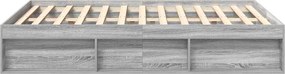 vidaXL Πλαίσιο Κρεβατιού Γκρι Sonoma 120x190 εκ. Small Double
