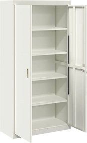 vidaXL Ντουλάπι αποθήκευσης Λευκός 90 x 40 x 180 cm Ατσάλι