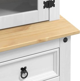 vidaXL Πλαϊνό γραφείο με συρτάρι Corona Λευκό 100 x 48,5 x 179 εκ.