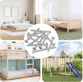 vidaXL Βίδες επίπλων 12 pcs Ασημί M6 x 85 χιλ. Ατσάλι