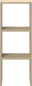 vidaXL Βιβλιοθήκη Στοιβαζόμενα Sonoma Δρυς 30x30x80 εκ. Επεξ. Ξύλο