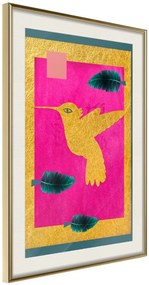 Αφίσα - Native American Hummingbird - 40x60 - Χρυσό - Με πασπαρτού