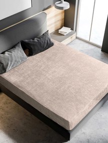 Σεντόνι Flannel GELID BEIGE Flannel ημίδιπλο με λάστιχο: 120 x 200 + 30 εκ.