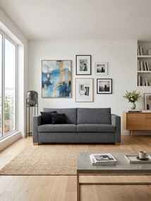 Καναπές Smart Τριθέσιος-205φ 90β εκ.-Γκρι