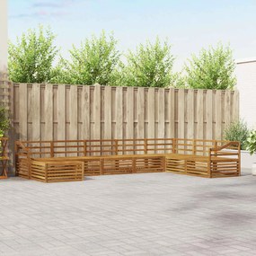 vidaXL Σειρά Καναπέ Εξωτερικού 8 pcs Φυσικό